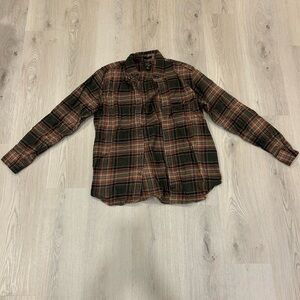 J. Crew Cashmere Blend Plaid Shirt in Brown and Tan